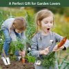 10pc-04.jpg 10-Piece Garden Tool Set with Folding Stool - Stainless Steel Gardening Kit with Storage Tote Bag