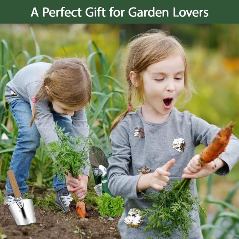 10pc-04.jpg 10-Piece Garden Tool Set with Folding Stool - Stainless Steel Gardening Kit with Storage Tote Bag