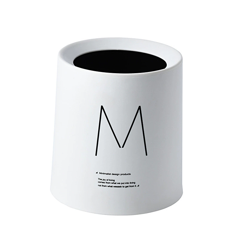 13215169097_455695910.jpg Nordic Round Mini Desktop Trash Can - Creative Living Room Office Bedroom Bathroom Garbage Bin