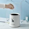 13258595324_455695910.jpg Nordic Round Mini Desktop Trash Can - Creative Living Room Office Bedroom Bathroom Garbage Bin