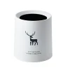 13258616056_455695910.jpg Nordic Round Mini Desktop Trash Can - Creative Living Room Office Bedroom Bathroom Garbage Bin