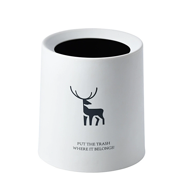 13258616056_455695910.jpg Nordic Round Mini Desktop Trash Can - Creative Living Room Office Bedroom Bathroom Garbage Bin