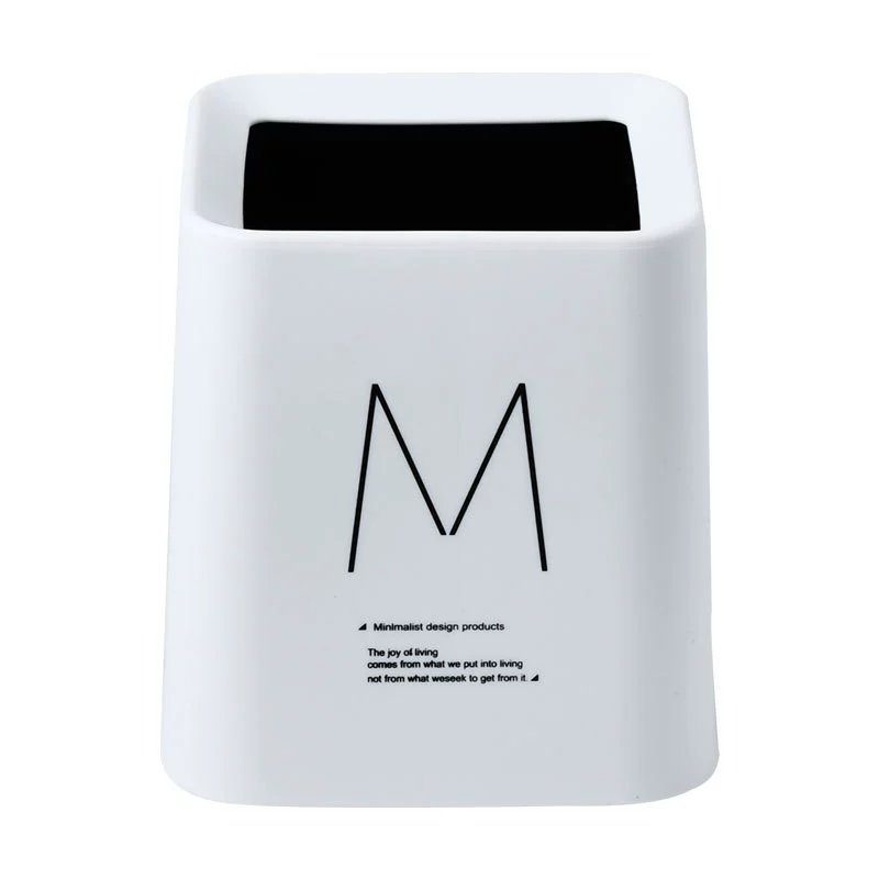 Scandinavian Square Mini Desktop Trash Can - Nordic Creative Living Room Office Bathroom Garbage Bin