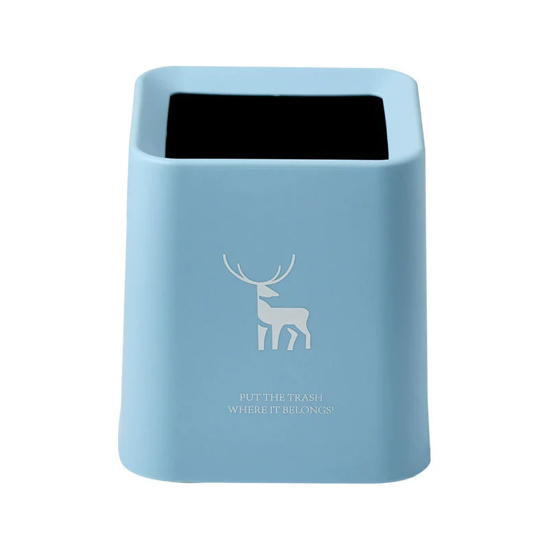 Scandinavian Square Mini Desktop Trash Can - Nordic Creative Living Room Office Bathroom Garbage Bin
