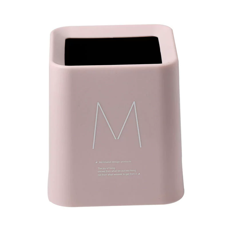 Scandinavian Square Mini Desktop Trash Can - Nordic Creative Living Room Office Bathroom Garbage Bin