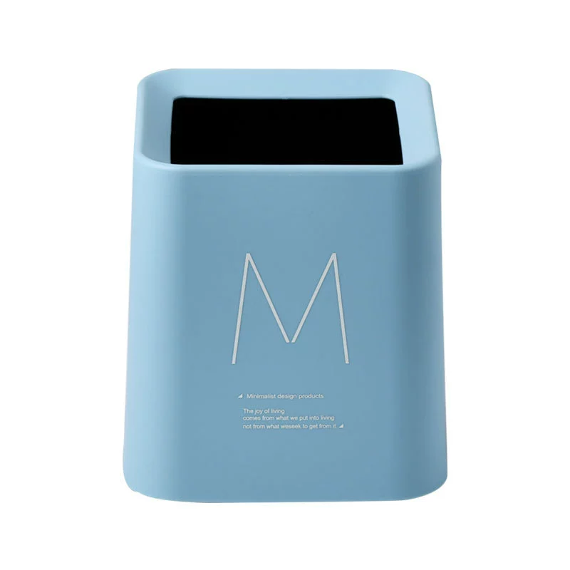Scandinavian Square Mini Desktop Trash Can - Nordic Creative Living Room Office Bathroom Garbage Bin