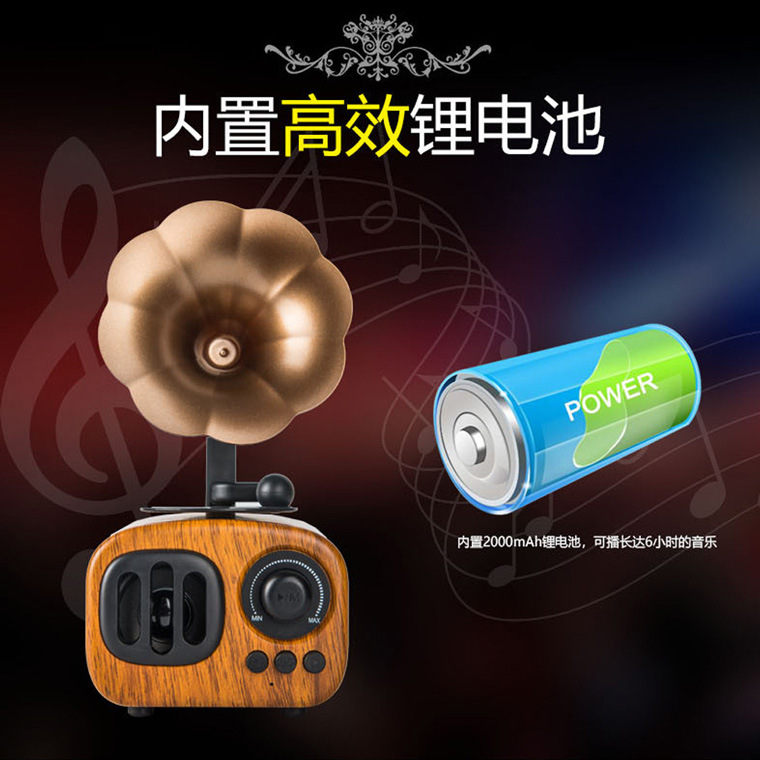 9307105679_1231113368 Vintage Wooden Retro Bluetooth Speaker - Classic Radio Shape Mini Desktop Decoration