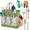 9-Piece Garden Tool Set - Stainless Steel Tool & Aluminum Alloy Gardening Kit with Storage Bag