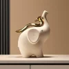BHM Chinese New Style Fortune Animal Porcelain Figurine - Living Room TV Cabinet Office Decoration