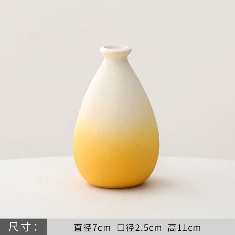 O1CN011xNycS1PbvnAnzLQG_2220317601860-0-cib.jpg Mini Gradient Ceramic Vase - Creative Living Room Wine Cabinet Dried Flower Desktop Decoration