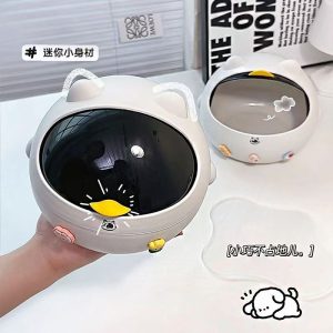 O1CN012ezNMc1OG7Lr9Gws9_2219708631677-0-cib Creative Mini Desktop Trash Can - High Capacity Office Bedroom Small Garbage Bin with Lid