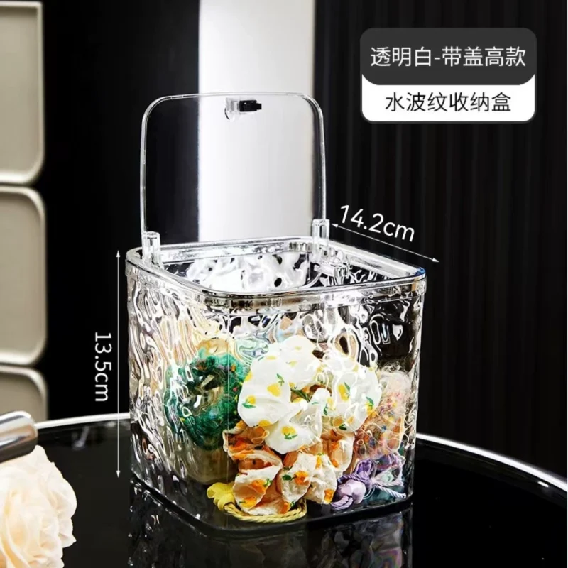 O1CN012uEU051CzfEnsSx1v_2213710620152-0-cib.jpg Transparent Desktop Storage Box - Glacier Pattern Creative Mini Desk Organization Container