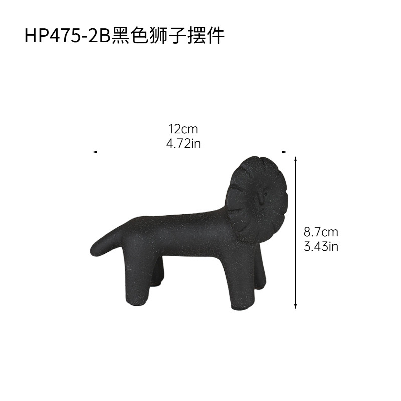 Creative Cute Lion Ceramic Figurine - Living Room TV Cabinet Office Desk Modern Home Decoration