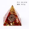 Crystal Pyramid Resin Figurine - Desktop Office Decor Gift Transparent Pyramid Ornament