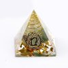 Crystal Pyramid Resin Figurine - Desktop Office Decor Gift Transparent Pyramid Ornament