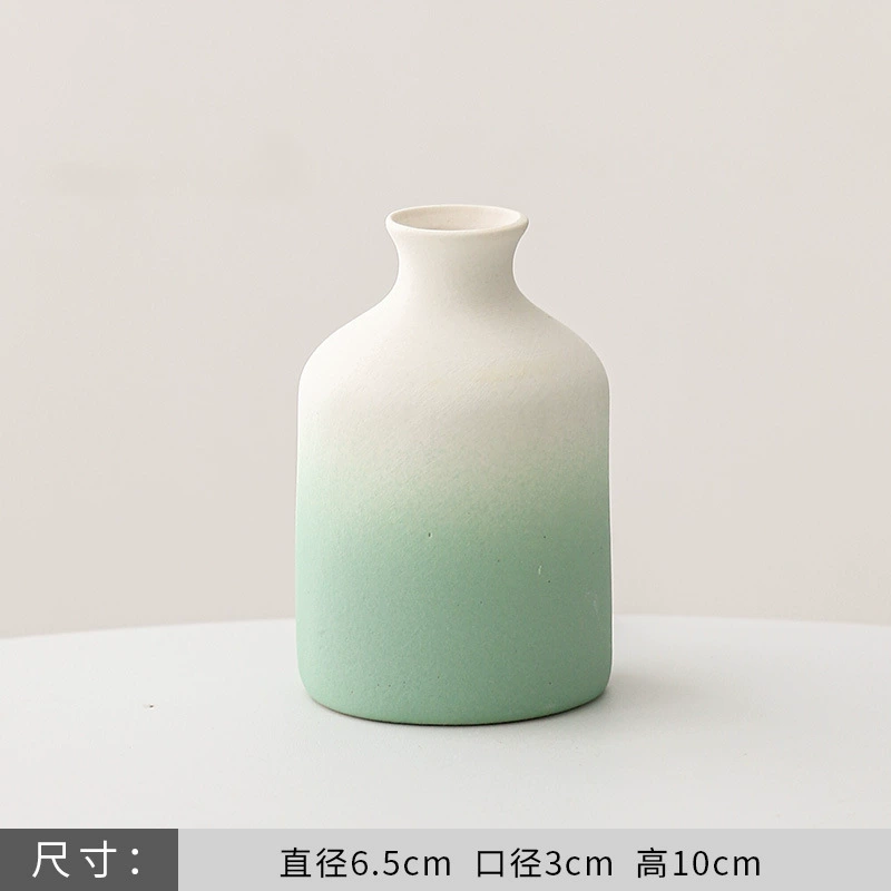 O1CN016j8PNT1Pbvn5ogmUx_2220317601860-0-cib.jpg Mini Gradient Ceramic Vase - Creative Living Room Wine Cabinet Dried Flower Desktop Decoration