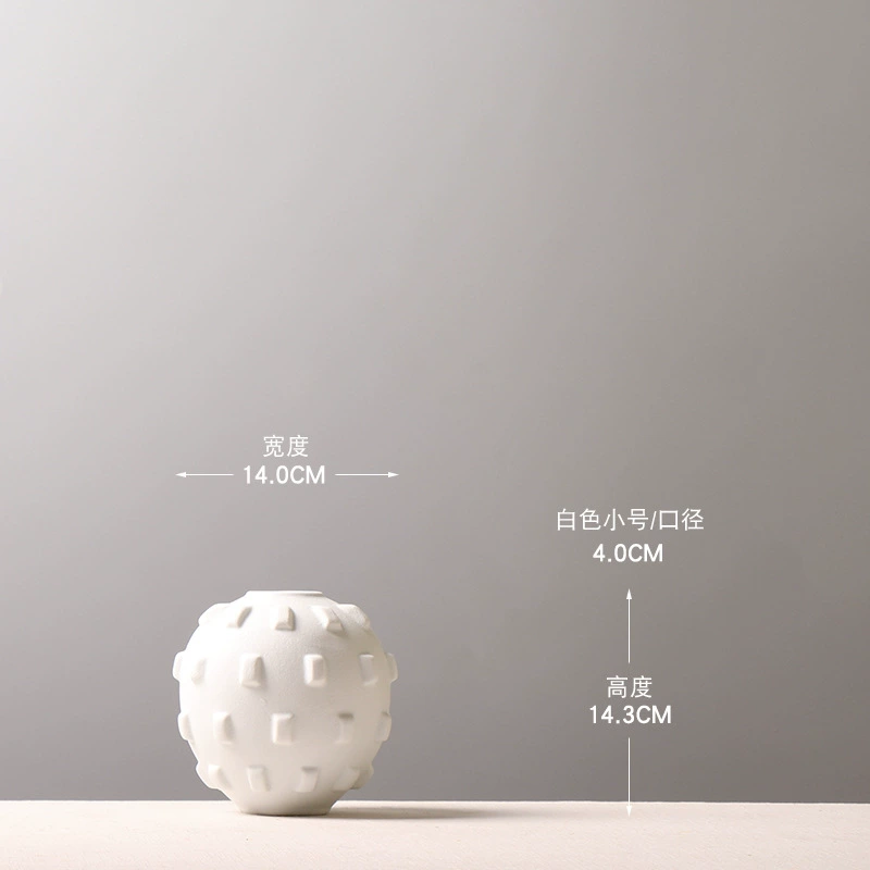 O1CN0173AwuU1KkYlcVXxPx_2211538921202-0-cib.jpg Nordic Frosted Ceramic Vase - Minimalist Living Room Creative Flower Arrangement Decoration