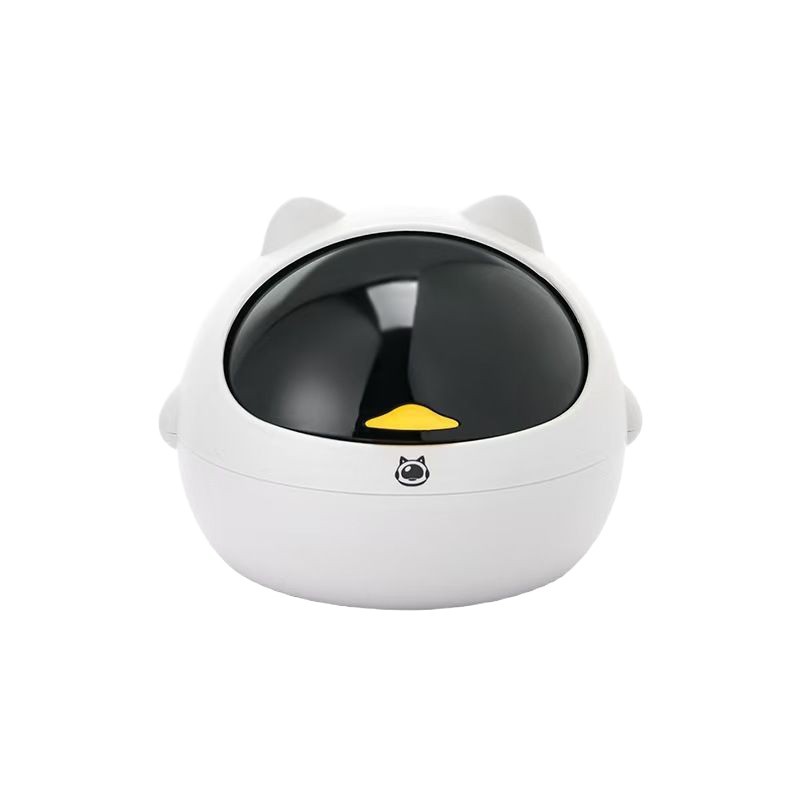 Creative Mini Desktop Trash Can - High Capacity Office Bedroom Small Garbage Bin with Lid