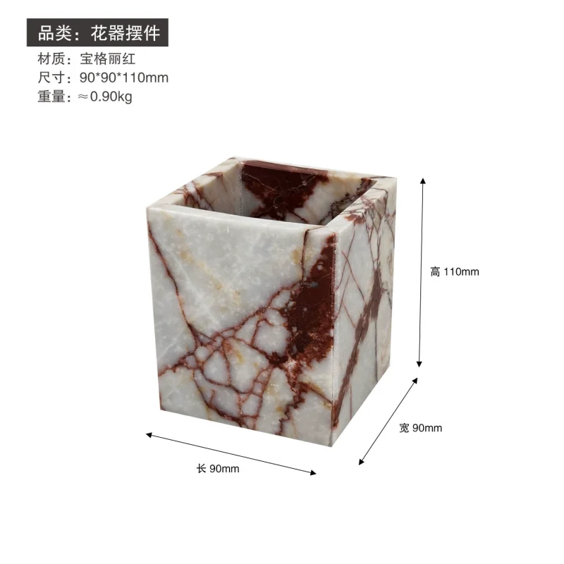 O1CN018RFzvf1VwRCjlu1RN_2220711622717-0-cib.jpg Ins Style Square Marble Flower Vase Decor - Living Room Coffee Table Study Decoration