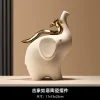 BHM Chinese New Style Fortune Animal Porcelain Figurine - Living Room TV Cabinet Office Decoration