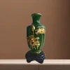 Chinese Style Peony Vase Decor - Resin Craft Ornament Living Room Home Decoration Gift