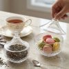 Creative Transparent Crystal Glass Jewelry Box - Candy Nut Storage Jar with Lid Home Decoration