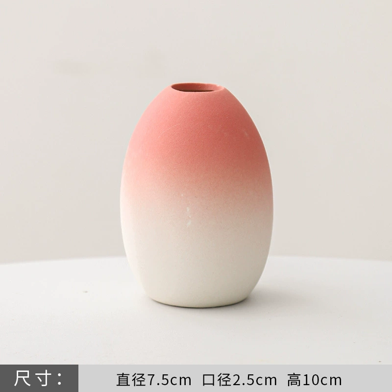 O1CN01E8Q4Ou1PbvnBIxRJl_2220317601860-0-cib.jpg Mini Gradient Ceramic Vase - Creative Living Room Wine Cabinet Dried Flower Desktop Decoration