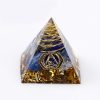 Crystal Pyramid Resin Figurine - Desktop Office Decor Gift Transparent Pyramid Ornament