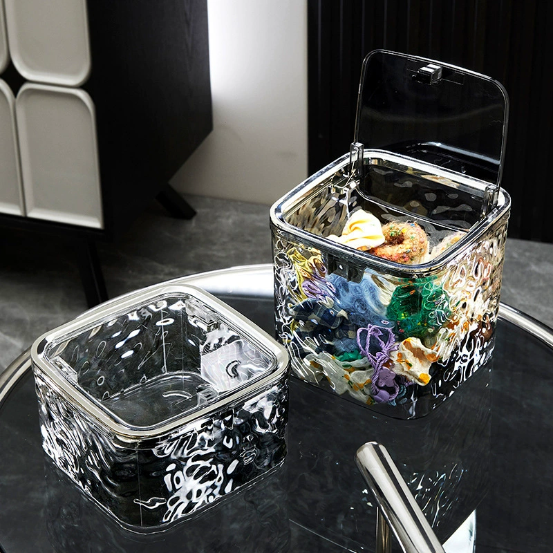 O1CN01F2xsYz1CzfCsq9oCx_2213710620152-0-cib.jpg Transparent Desktop Storage Box - Glacier Pattern Creative Mini Desk Organization Container