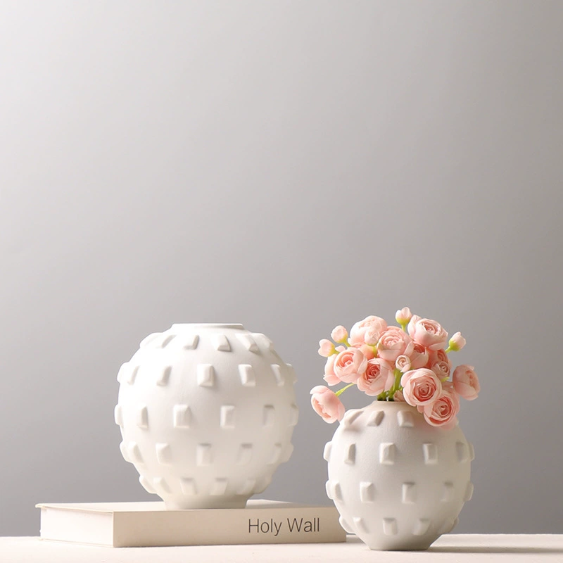O1CN01F60gUR1KkYlWZ4dp9_2211538921202-0-cib.jpg Nordic Frosted Ceramic Vase - Minimalist Living Room Creative Flower Arrangement Decoration