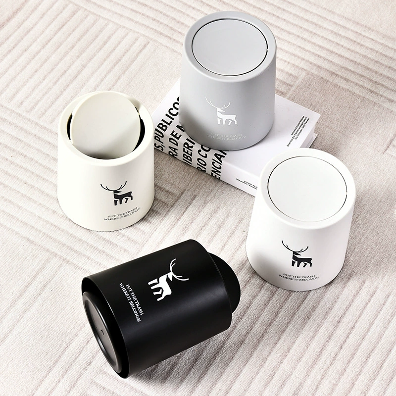 O1CN01HOyS3T2BjnyernjH2_3359798375-0-cib.jpg Nordic Round Mini Desktop Trash Can - Creative Living Room Office Bedroom Bathroom Garbage Bin