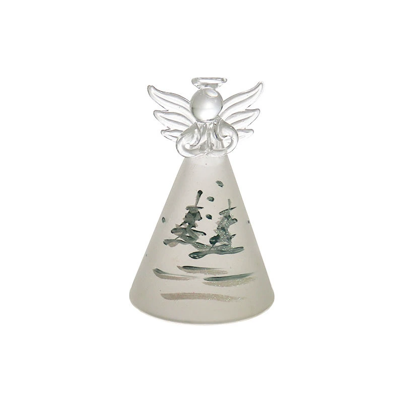 Nordic Angel Wing Glass Figurine - Hand-painted Modern Home Decoration Living Room Bookshelf Ornament