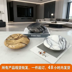 Modern Creative Marble UFO Tray Decoration - Living Room Coffee Table TV Cabinet Zen Decor