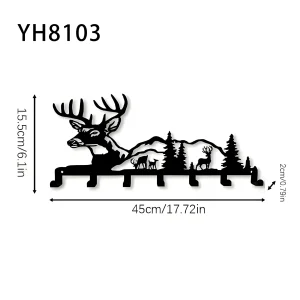 Minimalist Love Heart Iron Wall Hook Set - Creative Key Holder Entryway Coat Rack Home Organizer