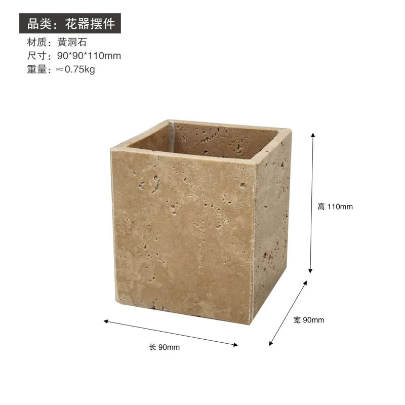 O1CN01TIPAHs1VwRCeQmmH6_2220711622717-0-cib.jpg Ins Style Square Marble Flower Vase Decor - Living Room Coffee Table Study Decoration