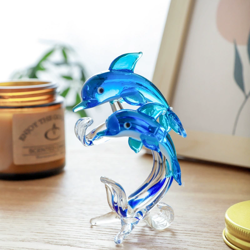 O1CN01UEIxw41fPaajl24B5_2201245263999-0-cib.jpg Japanese Style Glass Dolphin Figurine - Creative Mini Desktop Ornament Decoration