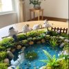 Creative Fishing Cat Fish Tank Decoration - Mini Resin Sleeping Cat Aquarium Ornament