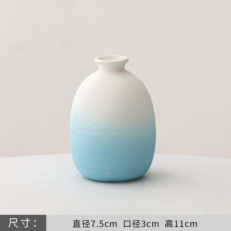 O1CN01UhSMbE1PbvnBIwhbQ_2220317601860-0-cib.jpg Mini Gradient Ceramic Vase - Creative Living Room Wine Cabinet Dried Flower Desktop Decoration