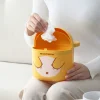 Desktop Trash Can with Lid - Creative Mini Office Bedroom Desktop Garbage Bin Storage Bucket