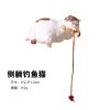 Creative Fishing Cat Fish Tank Decoration - Mini Resin Sleeping Cat Aquarium Ornament