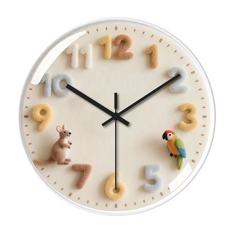 Creative Cartoon Wall Clock - Silent Quartz Clock Kids Bedroom Living Room Decoration