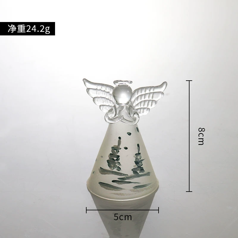 Nordic Angel Wing Glass Figurine - Hand-painted Modern Home Decoration Living Room Bookshelf Ornament
