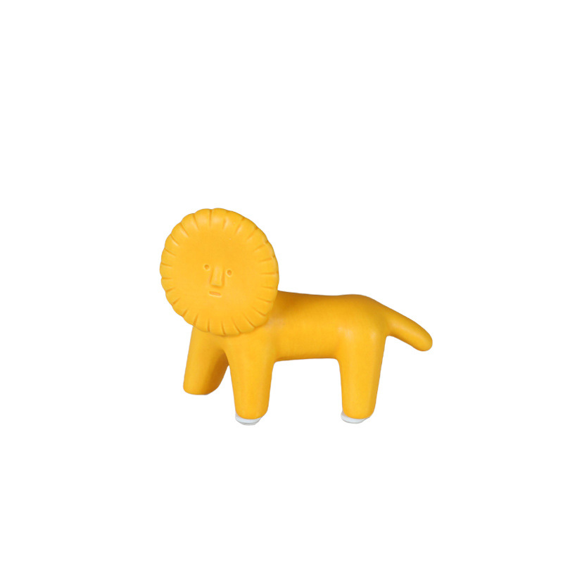 Creative Cute Lion Ceramic Figurine - Living Room TV Cabinet Office Desk Modern Home Decoration