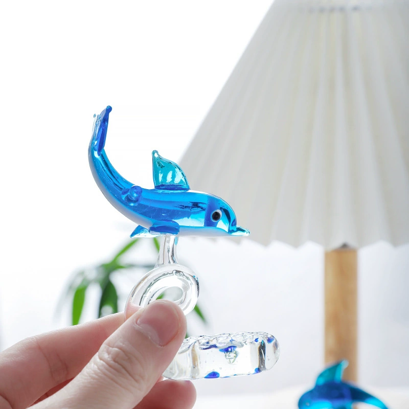 O1CN01aWsX301fPaaZw5CAA_2201245263999-0-cib.jpg Japanese Style Glass Dolphin Figurine - Creative Mini Desktop Ornament Decoration