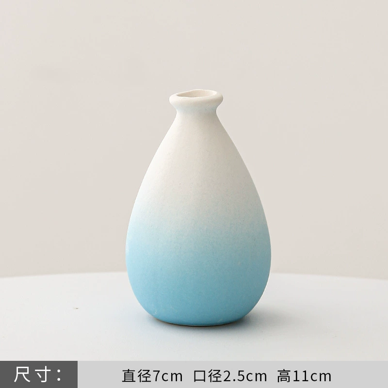 O1CN01abAkru1PbvnBk2i9Q_2220317601860-0-cib.jpg Mini Gradient Ceramic Vase - Creative Living Room Wine Cabinet Dried Flower Desktop Decoration