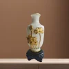 Chinese Style Peony Vase Decor - Resin Craft Ornament Living Room Home Decoration Gift