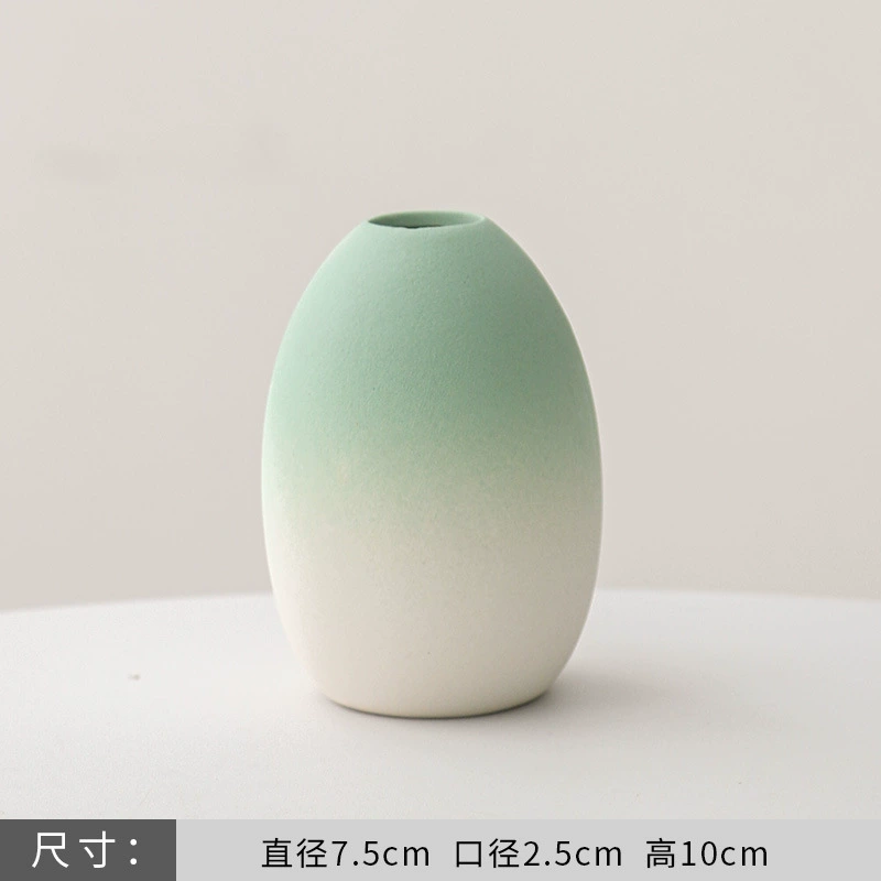 O1CN01b8JGtG1Pbvn5ogJNB_2220317601860-0-cib.jpg Mini Gradient Ceramic Vase - Creative Living Room Wine Cabinet Dried Flower Desktop Decoration