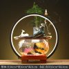 Creative Water Fountain Desk Decoration - Mini Tabletop Fish Tank LED Light Feng Shui Ornament
