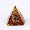 Crystal Pyramid Resin Figurine - Desktop Office Decor Gift Transparent Pyramid Ornament