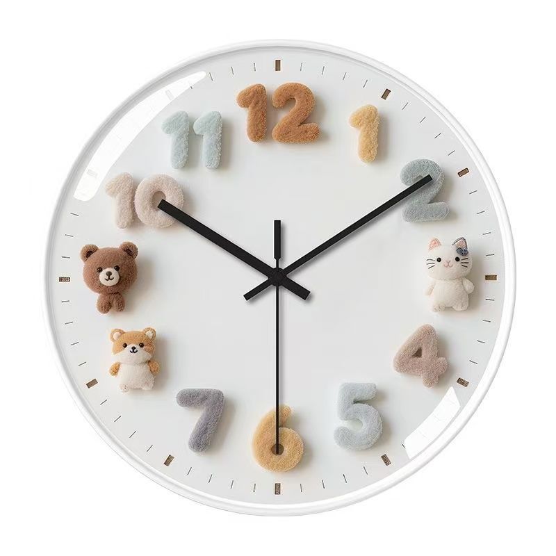 Creative Cartoon Wall Clock - Silent Quartz Clock Kids Bedroom Living Room Decoration